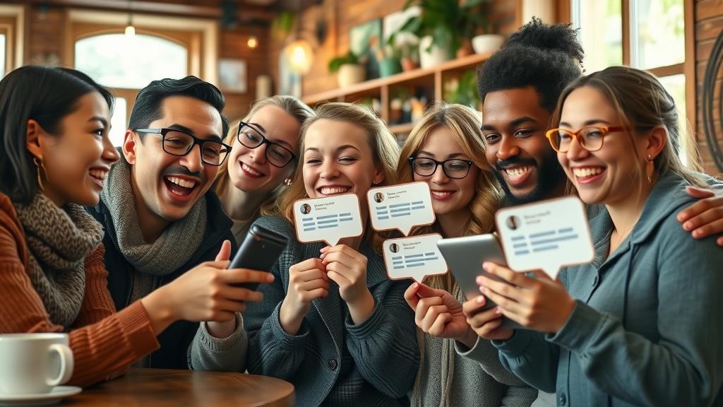 Diverse users participating in a live online poll for audience engagement