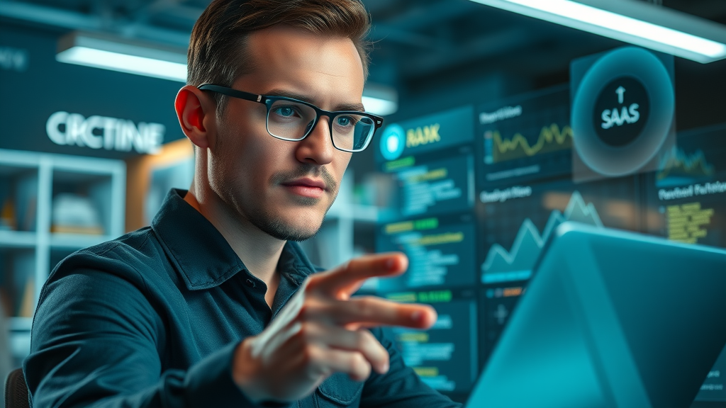 Marketing Automation Platform interface - User analyzing features in automation software