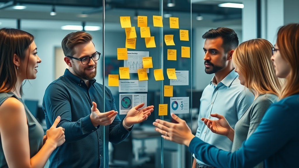 Marketing team creating a blueprint for a successful lead nurturing campaign
