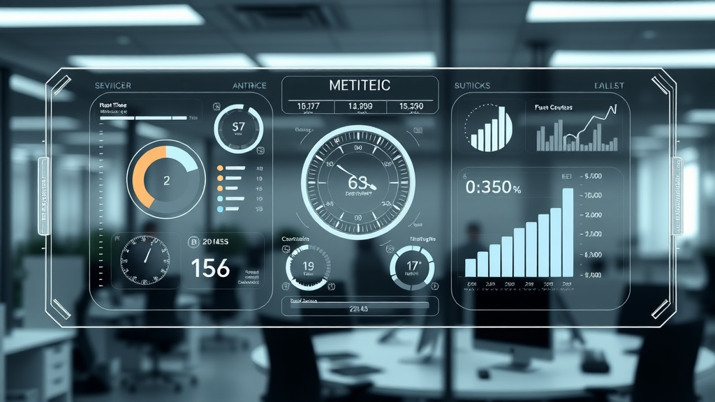 sleek digital dashboard showing content marketing metrics, glassy futuristic interface, content marketer optimizing data