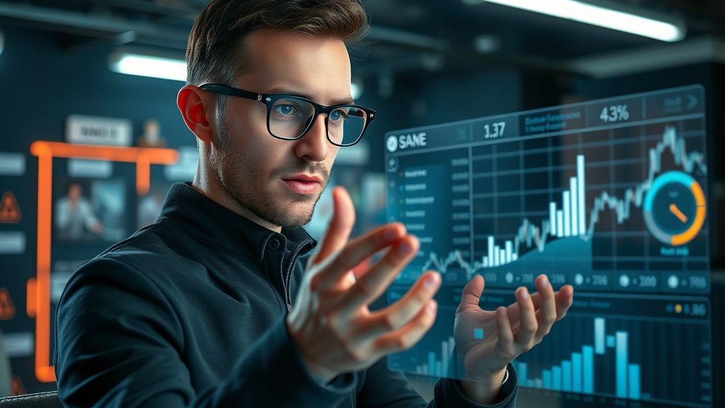 Digital marketer using data dashboard to personalize audience engagement