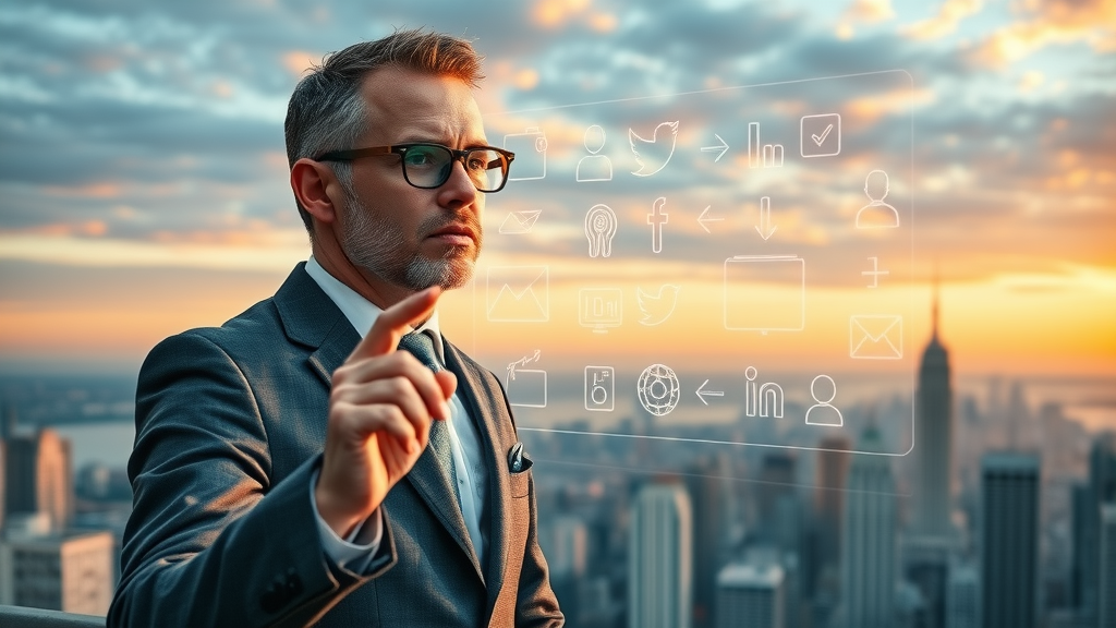 social media analytics - strategist mapping analytics strategy on digital whiteboard