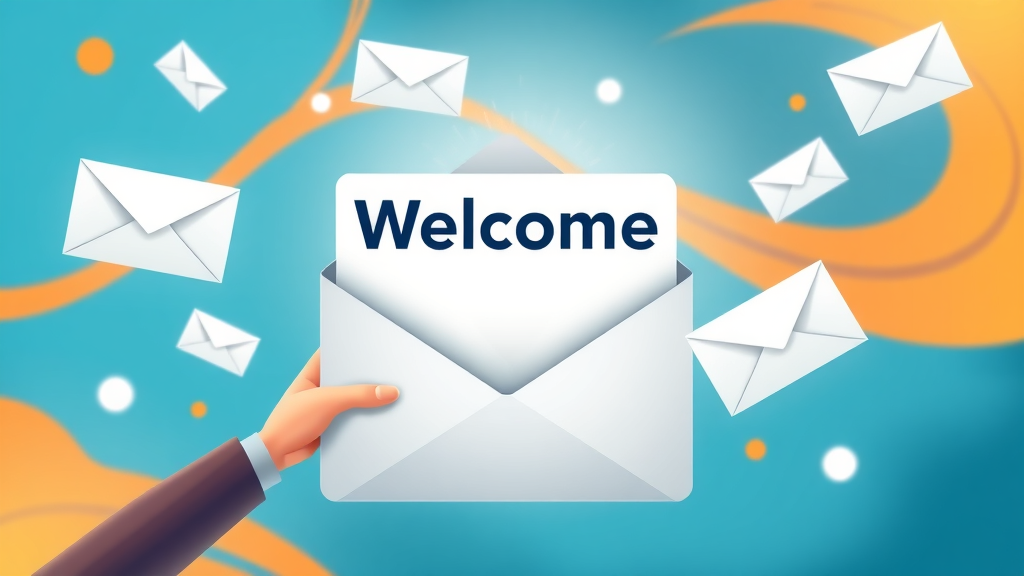 Inviting welcome email template animation for B2B email marketing campaigns