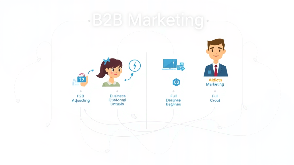 Diagram of four types of B2B marketing with brand reputation integration