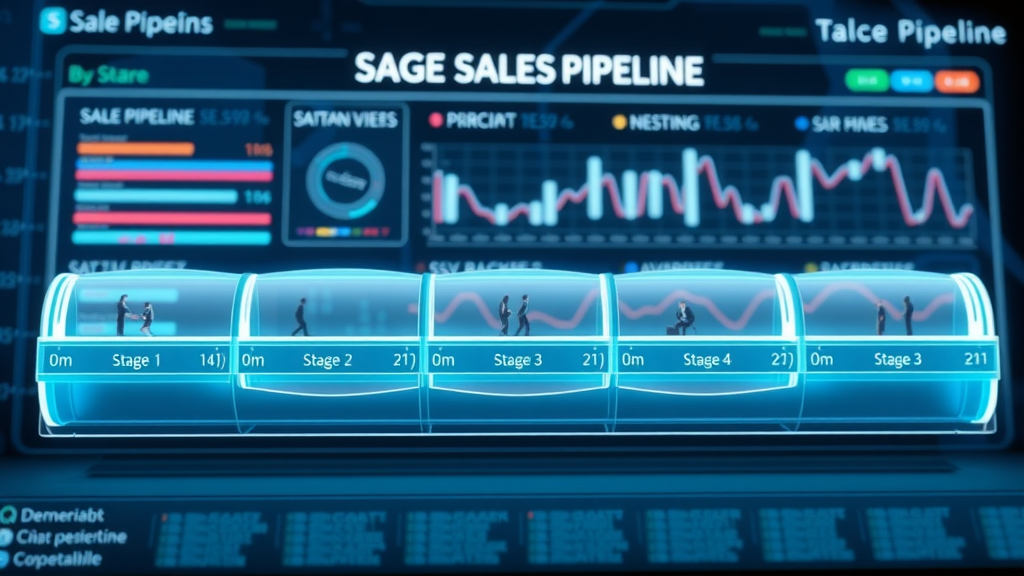 Five sales pipeline management stages visual infographic
