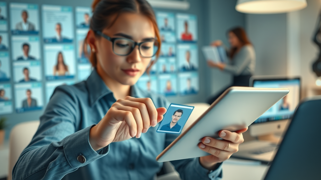 B2B marketing professional customizing emails for various clients, blending account-based marketing with personalization for business growth.