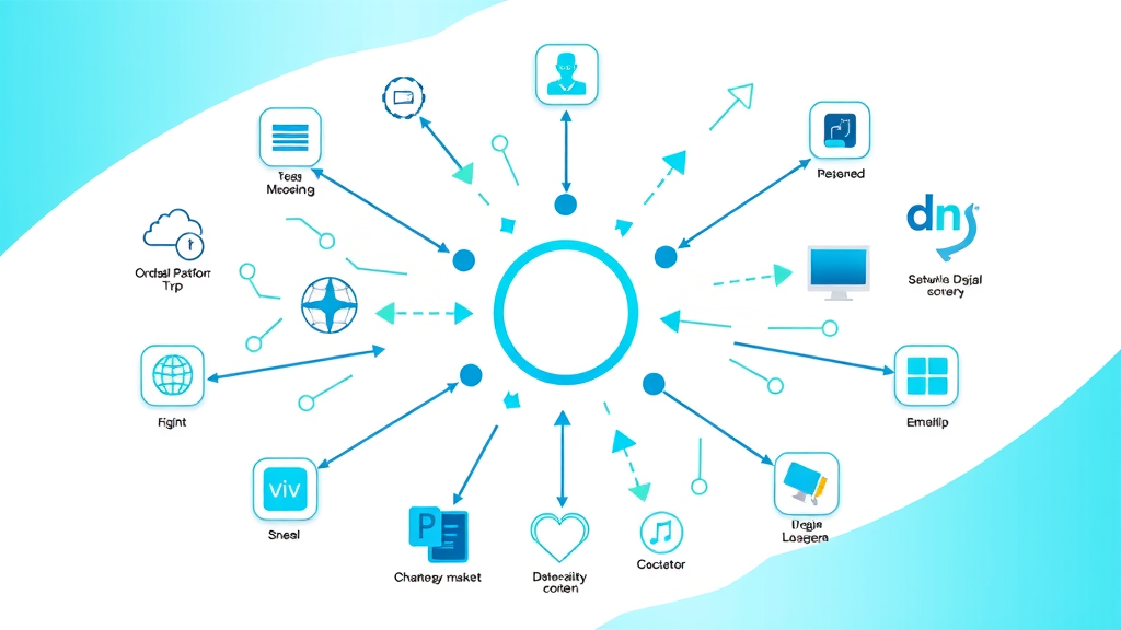 infographic showing interconnected digital content distribution channels