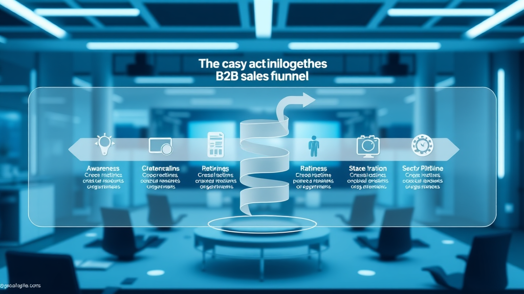 B2B sales funnel infographic awareness to retention steps modern marketing funnel