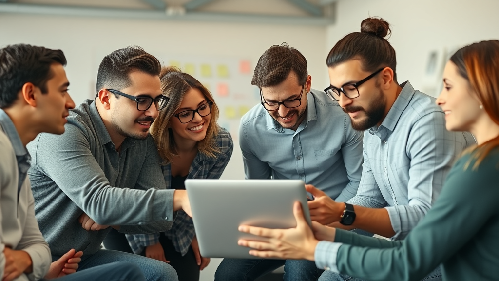 Problem-solving team collaborating to overcome B2B client relationship challenges