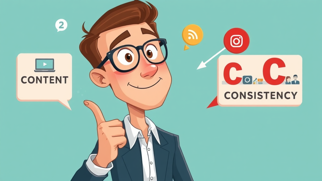 content marketing 3 Cs illustration: Content, Context, Consistency icons
