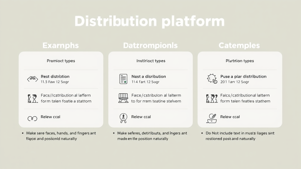 illustration comparing three platform categories for content distribution channels