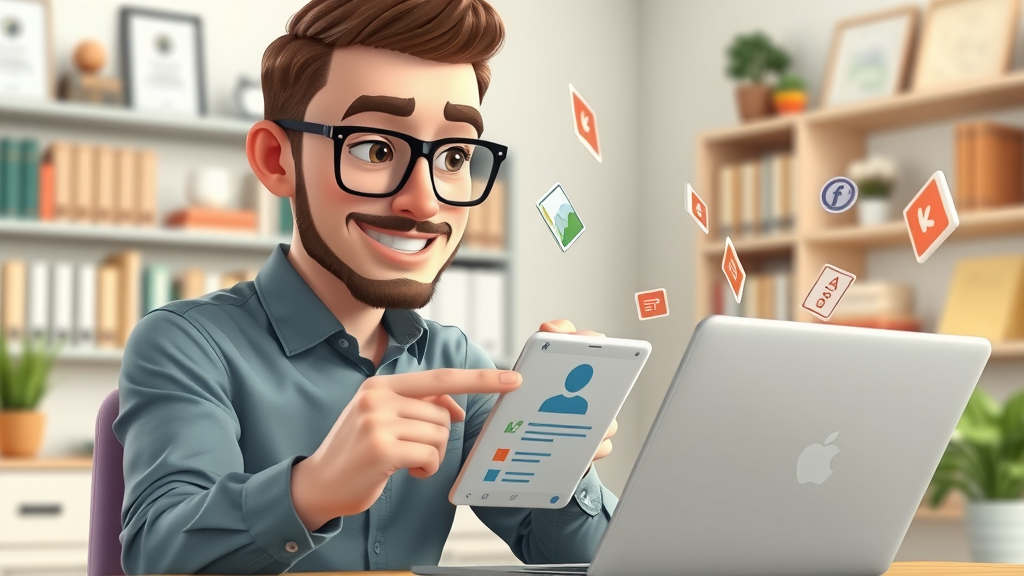 dedicated marketer comparing branding tools for optimizing B2B brand voice