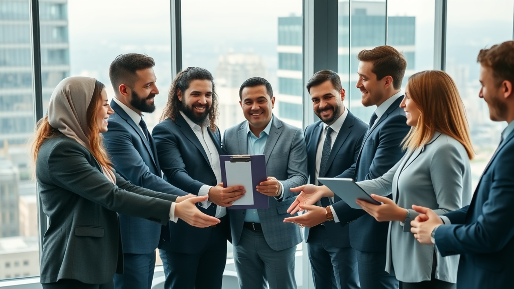 Aligned B2B sales team collaborating on pipeline management