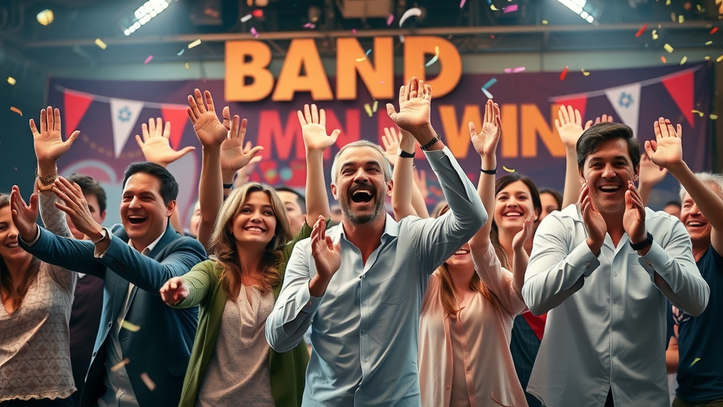 brands celebrating their content marketing strategy wins with high-fives and confetti