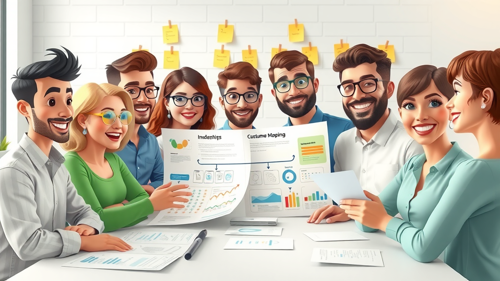 diverse group of consumer personas, buyer personas in digital marketing, customer journey mapping workspace