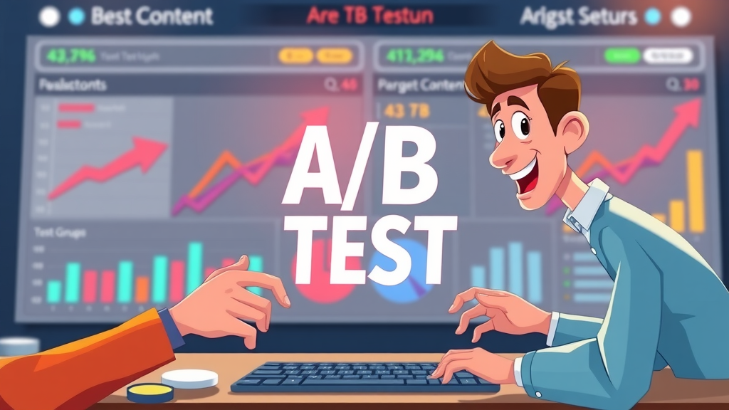 animated A/B test split graphic for optimizing content distribution channels
