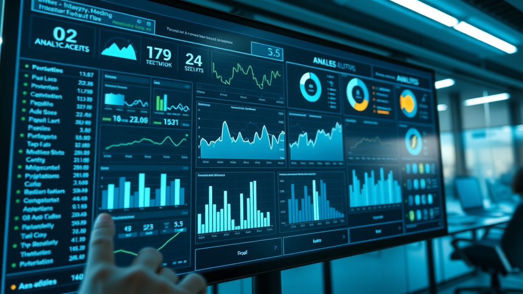 Analytics dashboard displaying key KPIs and metric trends for social media marketing, social media strategy