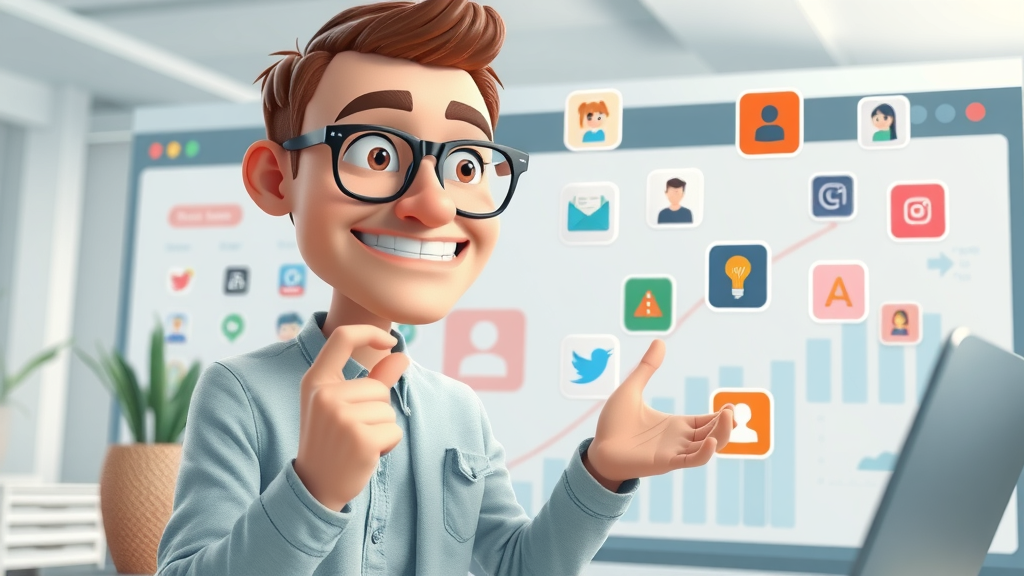 content marketing for B2B - marketer choosing content types on a digital dashboard