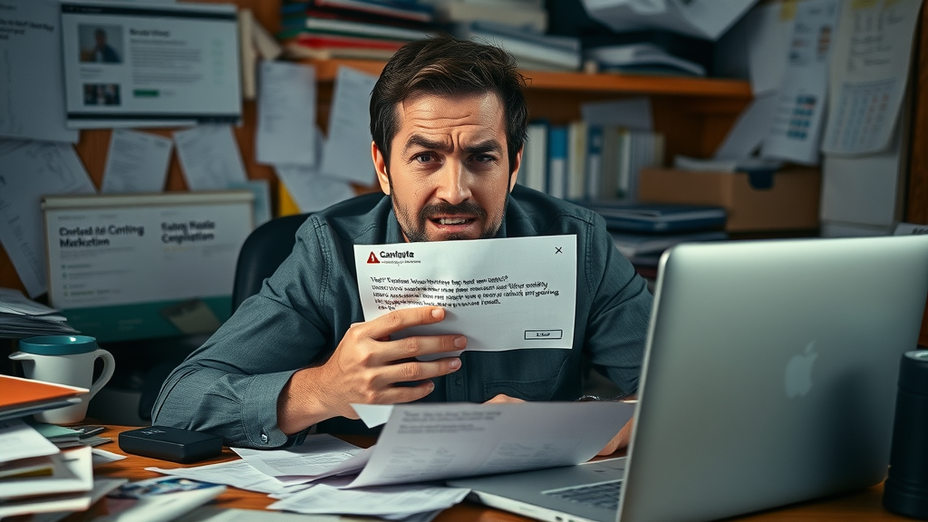 content marketer reflecting on campaign mistakes and digital errors